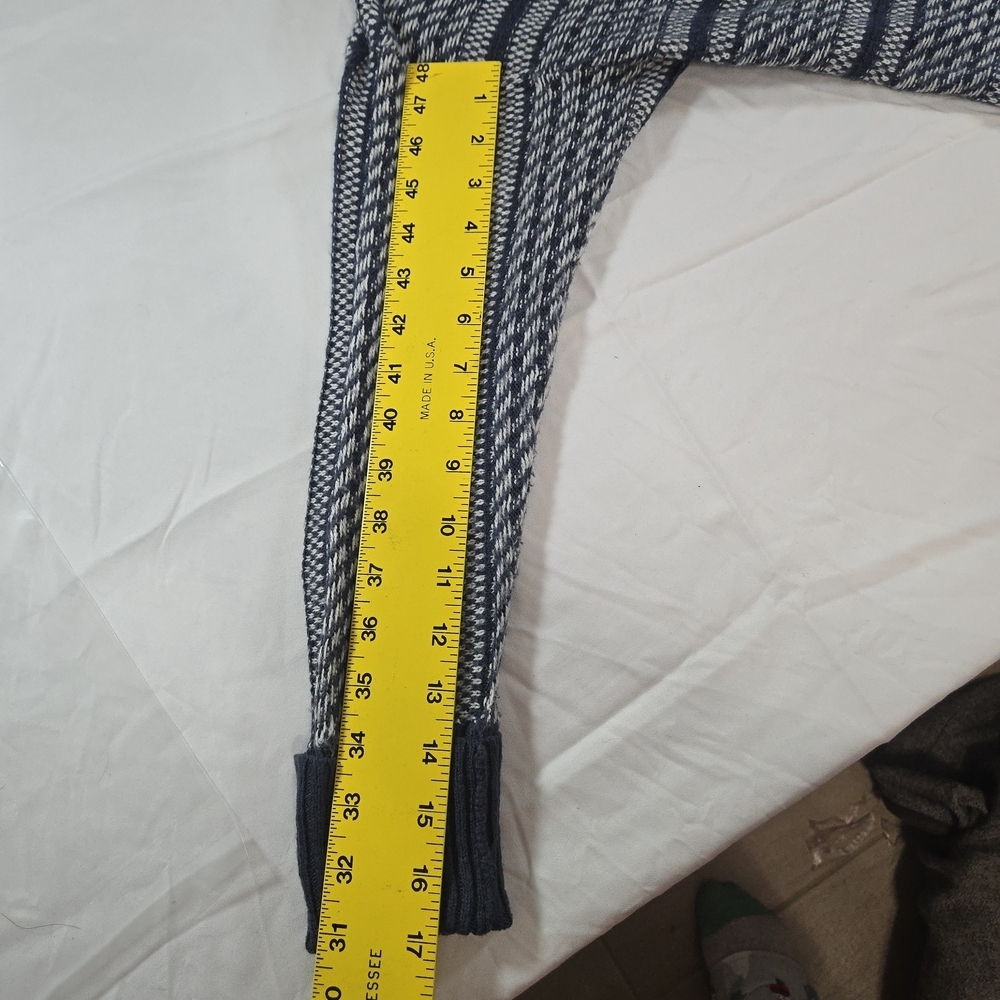 Women's Navy and White Striped Sweater - Picture 7 of 7